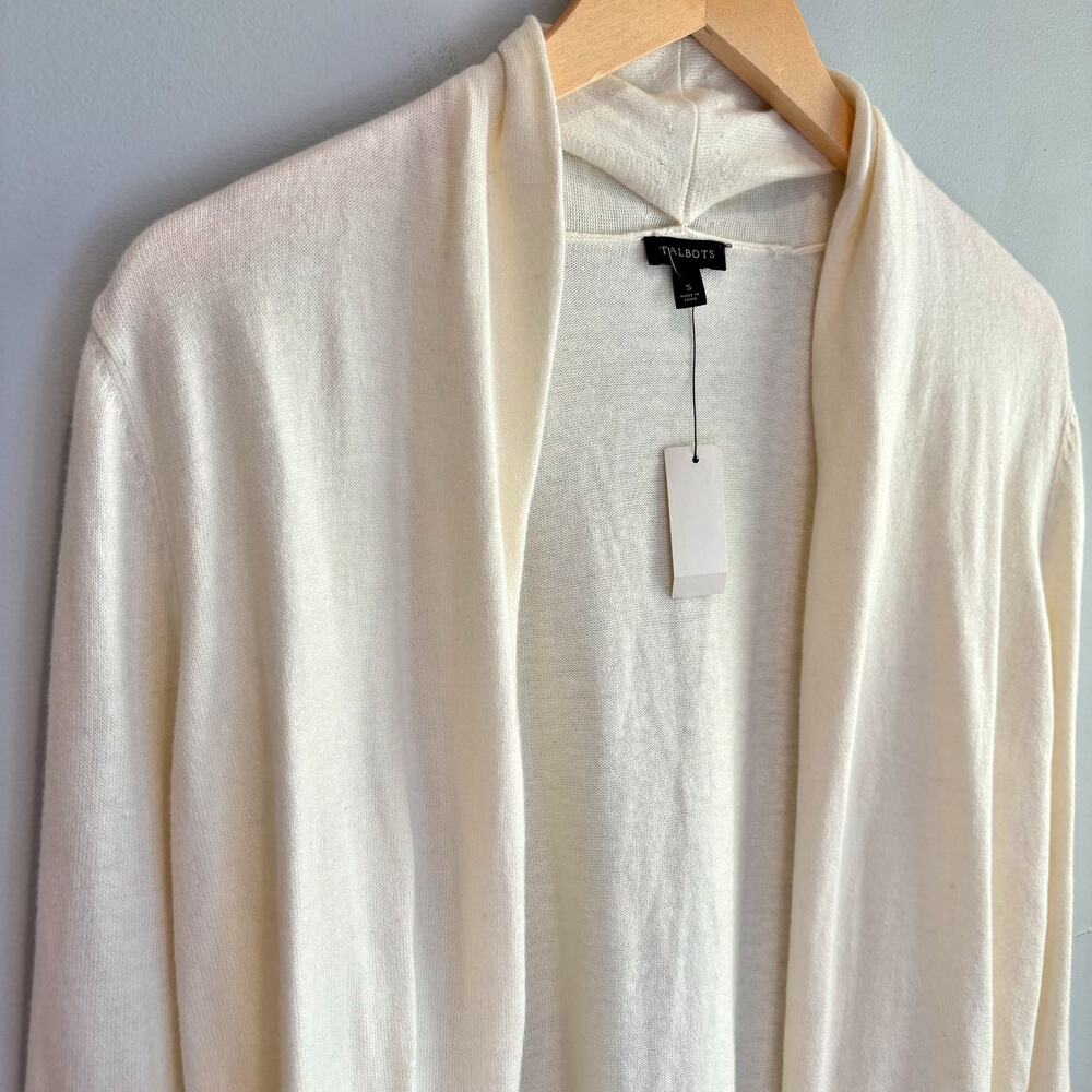 Talbots NWT Open Front Long Length Cardigan Sweater - size Small - Picture 2 of 7